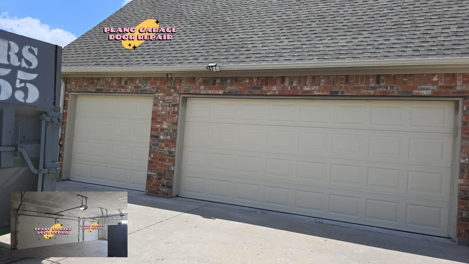 new-almond-steelback-garage-door-install